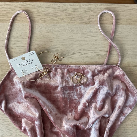 Pink Velvet Bodysuit - Picture 3 of 6